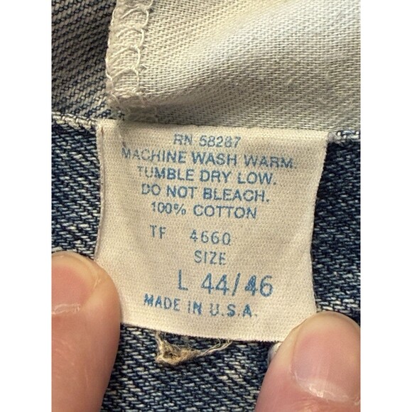 Vtg Bristol Blues Denim Jacket Mens Large 44/46 Trucker USA Workwear - Picture 7 of 14